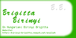 brigitta birinyi business card